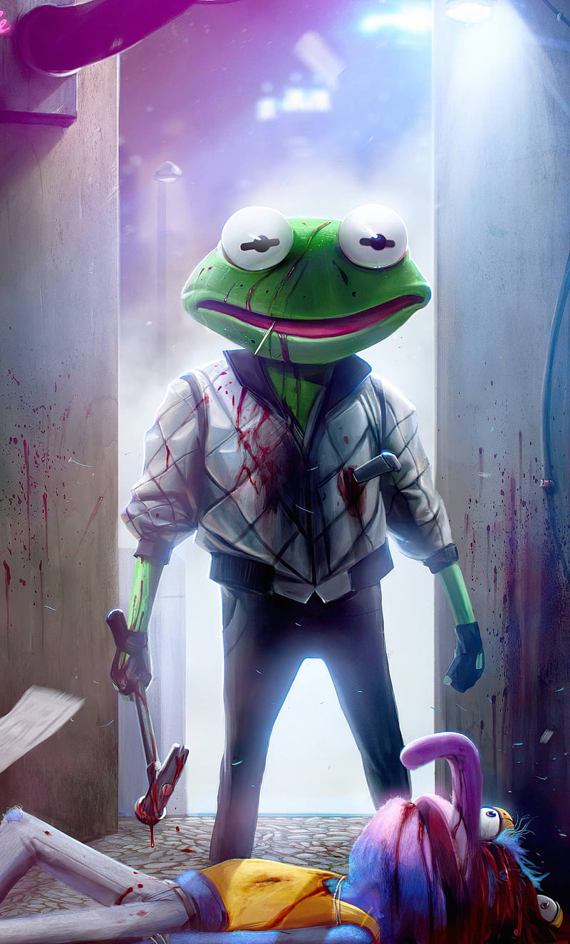 Frog Killer iPhone , , Background, and, Cartoon Frog, HD phone wallpaper