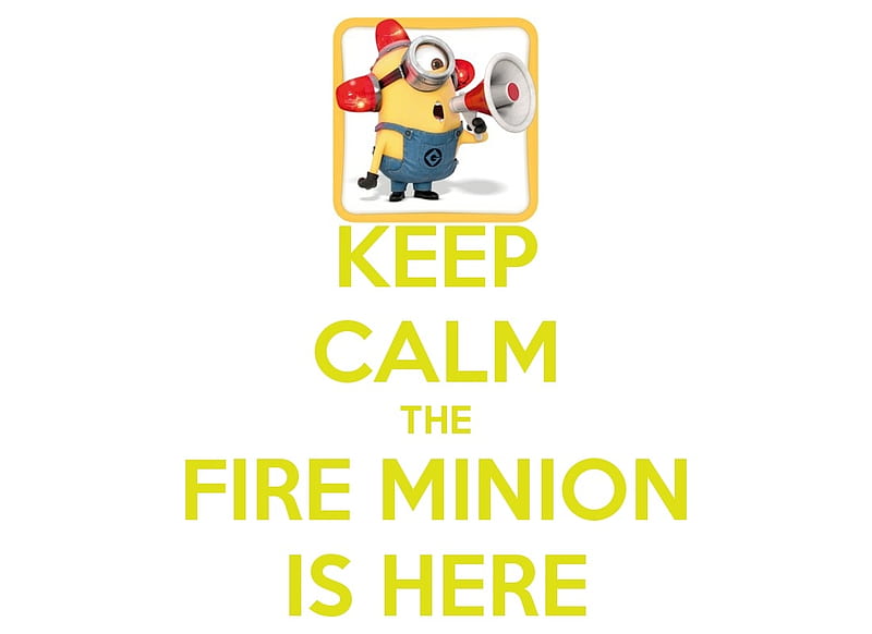 Keep calm, minion, quote, yellow, funny, white, word, card, HD wallpaper