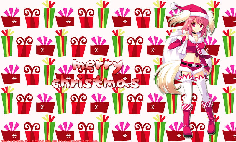 Christmas Presents, red, games, gift box, christmas, holiday, online, gift, vinosh, trickster, santa, merry christmas, green, anime, presents, white, HD wallpaper