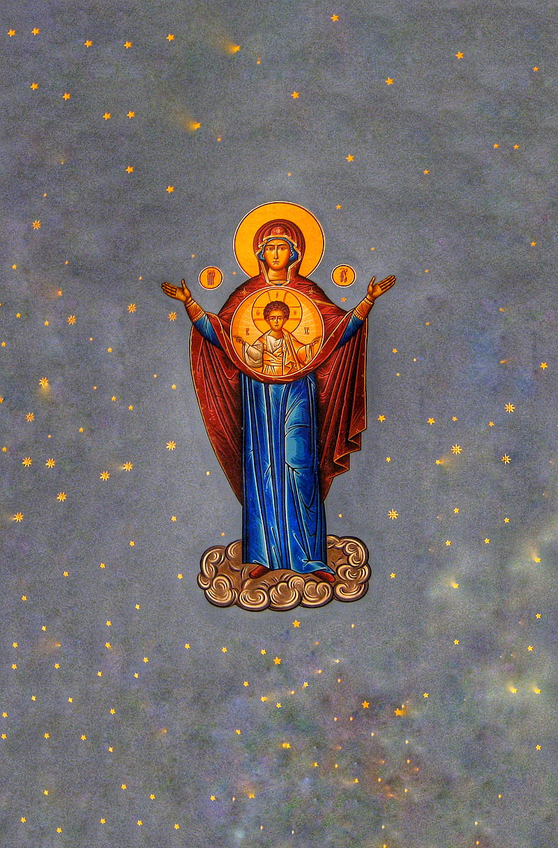 Theotokos, christian, god, mary, mother, orthodox, HD phone wallpaper