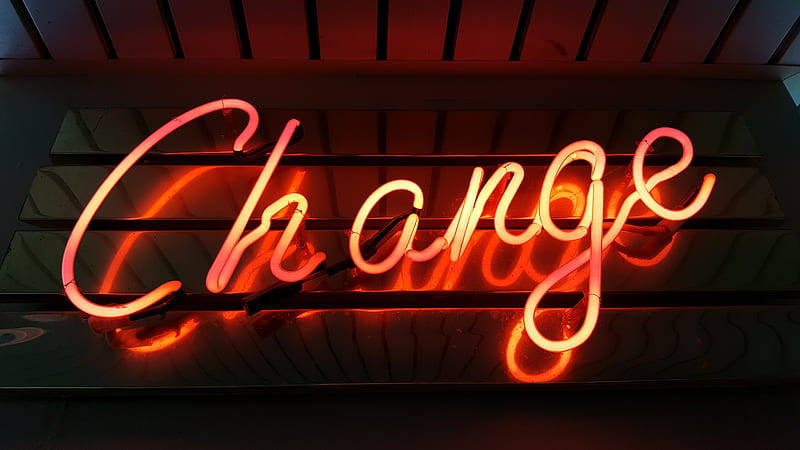 Change neon light signage, HD wallpaper