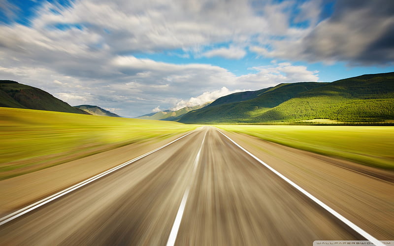 High speed road, high speed, nature, sky, road, HD wallpaper