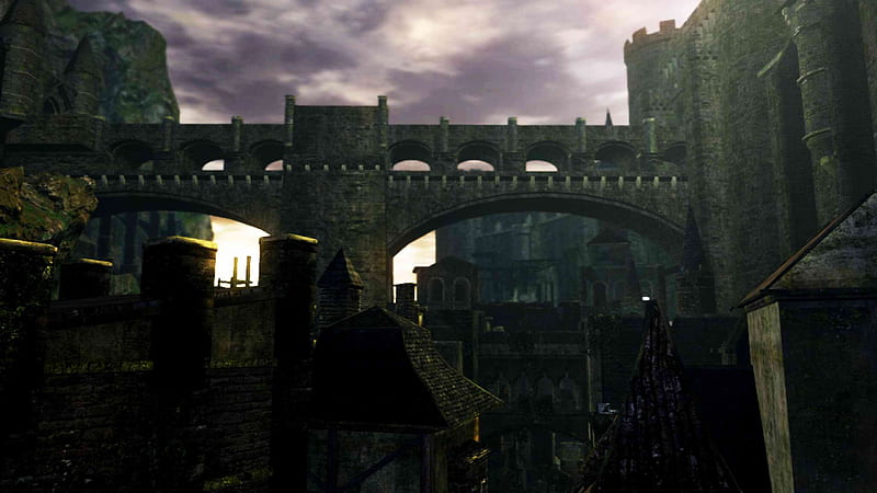Undead Burg, bastion, video games, fortress, dark souls, castle, HD wallpaper