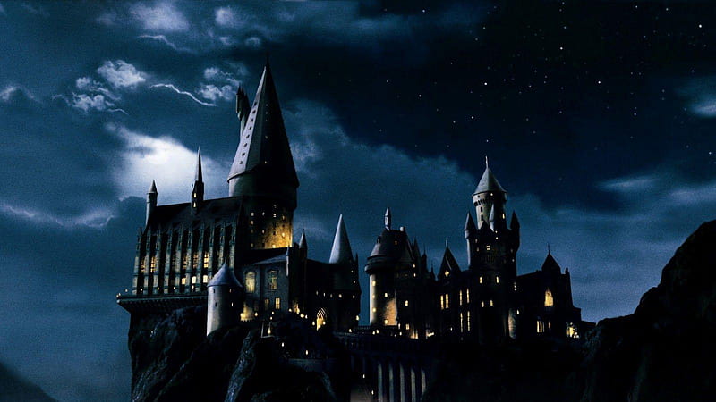 Harry potter hogwarts during starry night movies, HD wallpaper | Peakpx