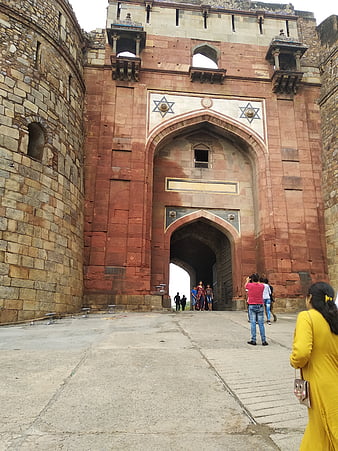 Old Fort (Purana Qila), New Delhi. Purana Qila is a 16th century fort in  New Delhi, India (Photo Copyright © by Saji Maramon Stock Photo - Alamy