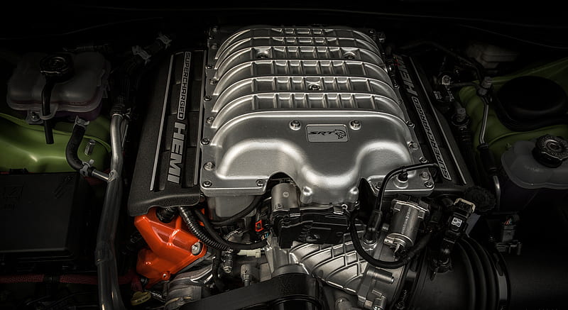 2015 Dodge Challenger SRT Supercharged HEMI Hellcat - Engine , car, HD wallpaper