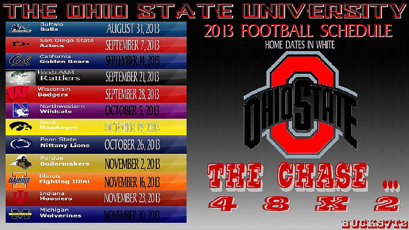 2013 FOOTBALL SCHEDULE FOR THE OHIO STATE BUCKEYES, 2013 SCHEDULE, STATE, FOOTBALL, BUCKEYES, OHIO, HD wallpaper