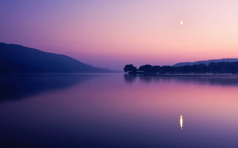 Dawn of the Lake-2012 landscape Selected, HD wallpaper