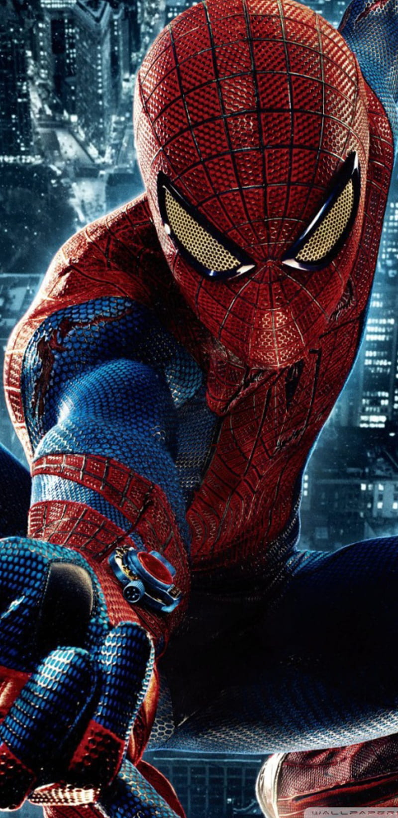 Spiderman negro, azul, ojos, héroe, maravilla, película, rojo, blanco, Fondo  de pantalla de teléfono HD | Peakpx