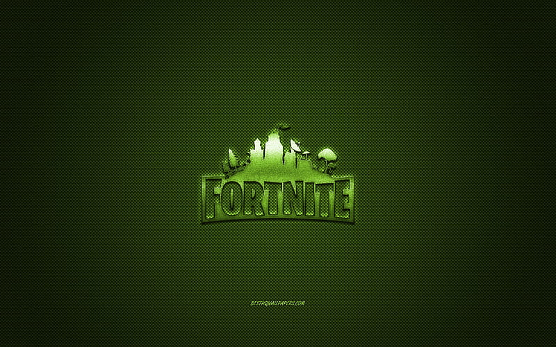 Fortnite, Juego Popular, Logotipo Verde De Fortnite, De Fibra De