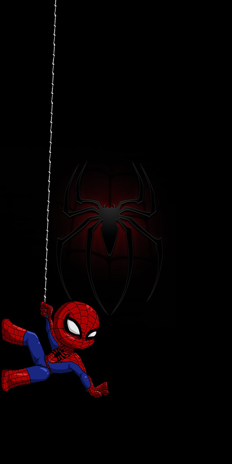 Spider Man Dark , best, black, cartoon, night, raman view, samsung, sony, spider man, HD phone wallpaper