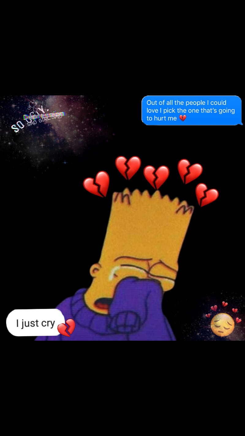 Bart triste, profundo, sentimientos, Fondo de pantalla de teléfono HD |  Peakpx