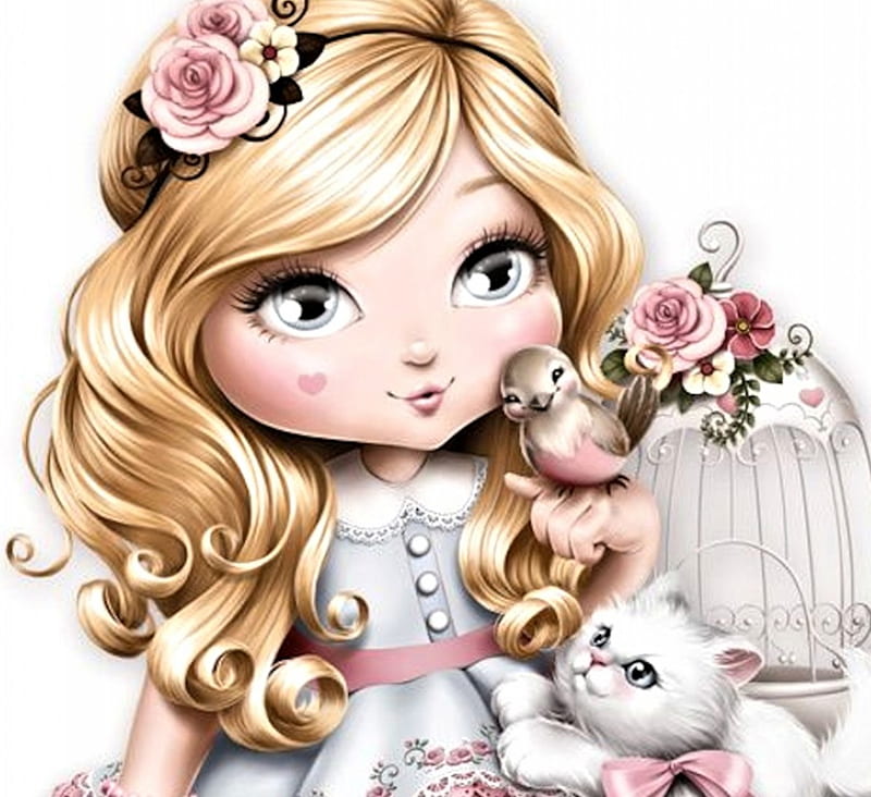 Sweet Girl with Cat, Girl, cute, sweet, Cat, HD wallpaper Sweet Girl with Cat, Girl, cute, sweet, Cat, HD wallpaper