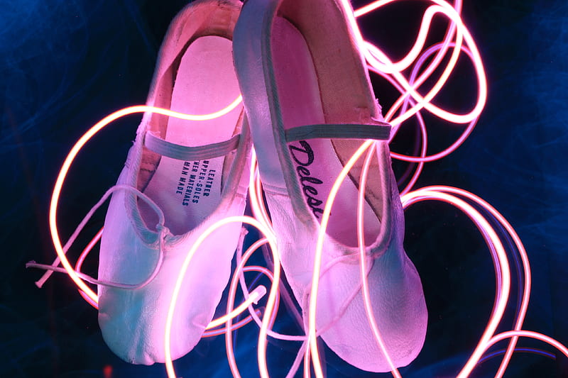 Abstract Gymnastic, color, dance, gymnastic shoes, lights, shoes, HD wallpaper
