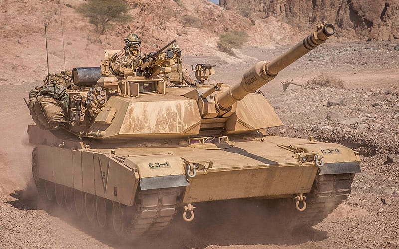 Abrams M1A1, US main battle tank, US Army, desert, modern armored vehicles, tanks, HD wallpaper