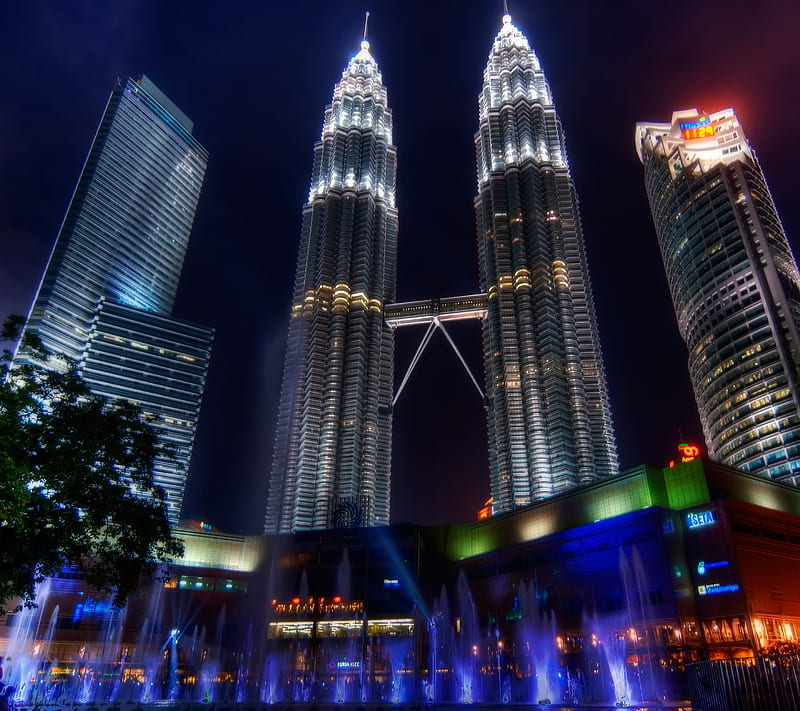 Skycraper Towers, asia, building, city, malaysia, skyscrapers, tower, HD wallpaper