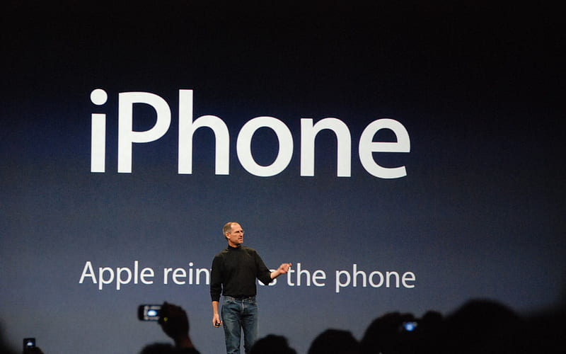 Steve Paul Jobs presents iPhone, HD wallpaper