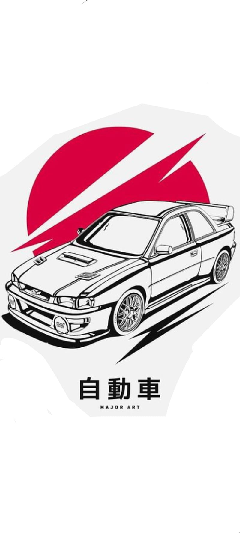 JDM Subaru, HD mobile wallpaper