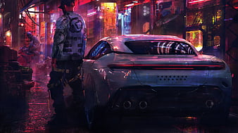 Video Game Cyberpunk 2077, Futuristic, City, Car, Cyberpunk, 1080x2400 Phone  HD Wallpaper