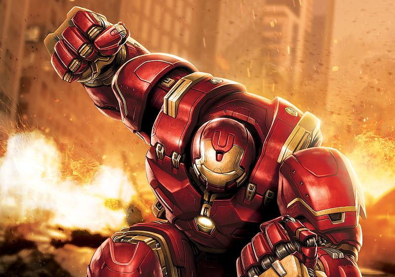 Iron Hulkbuster Artwork, iron-man, hulkbuster, artwork, superheroes, HD wallpaper