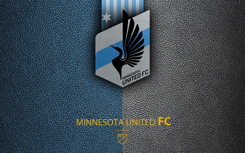Minnesota United FC American soccer club, MLS, leather texture, logo, emblem, Major League Soccer, St Paul, Minnesota, USA, football, MLS logo, HD wallpaper