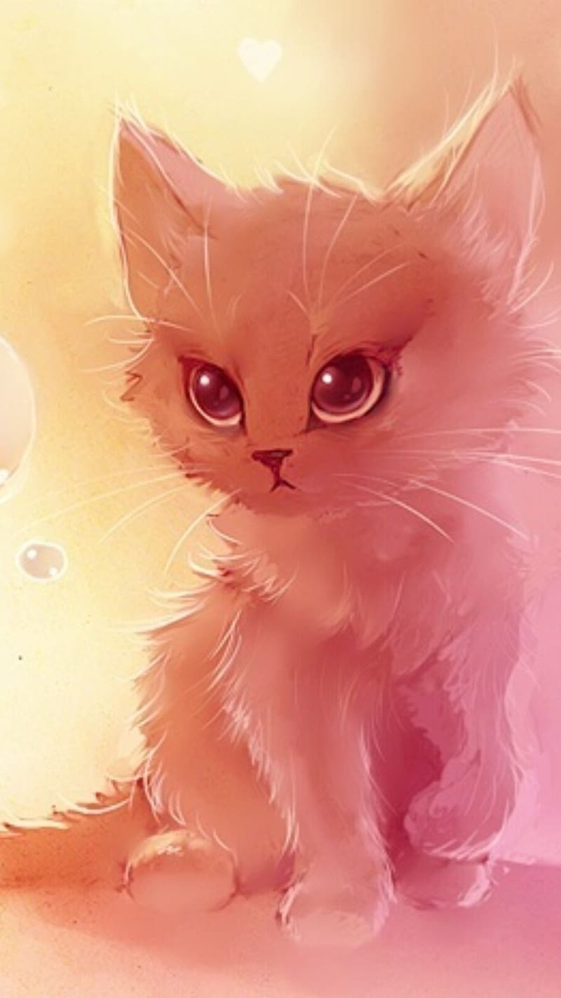 Cute Cartoon Cat, angry cat, animal, HD phone wallpaper | Peakpx