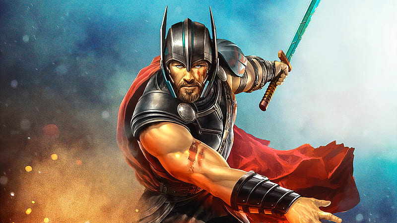 Thor Warrior, thor, superheroes, artist, artwork, digital-art, HD wallpaper