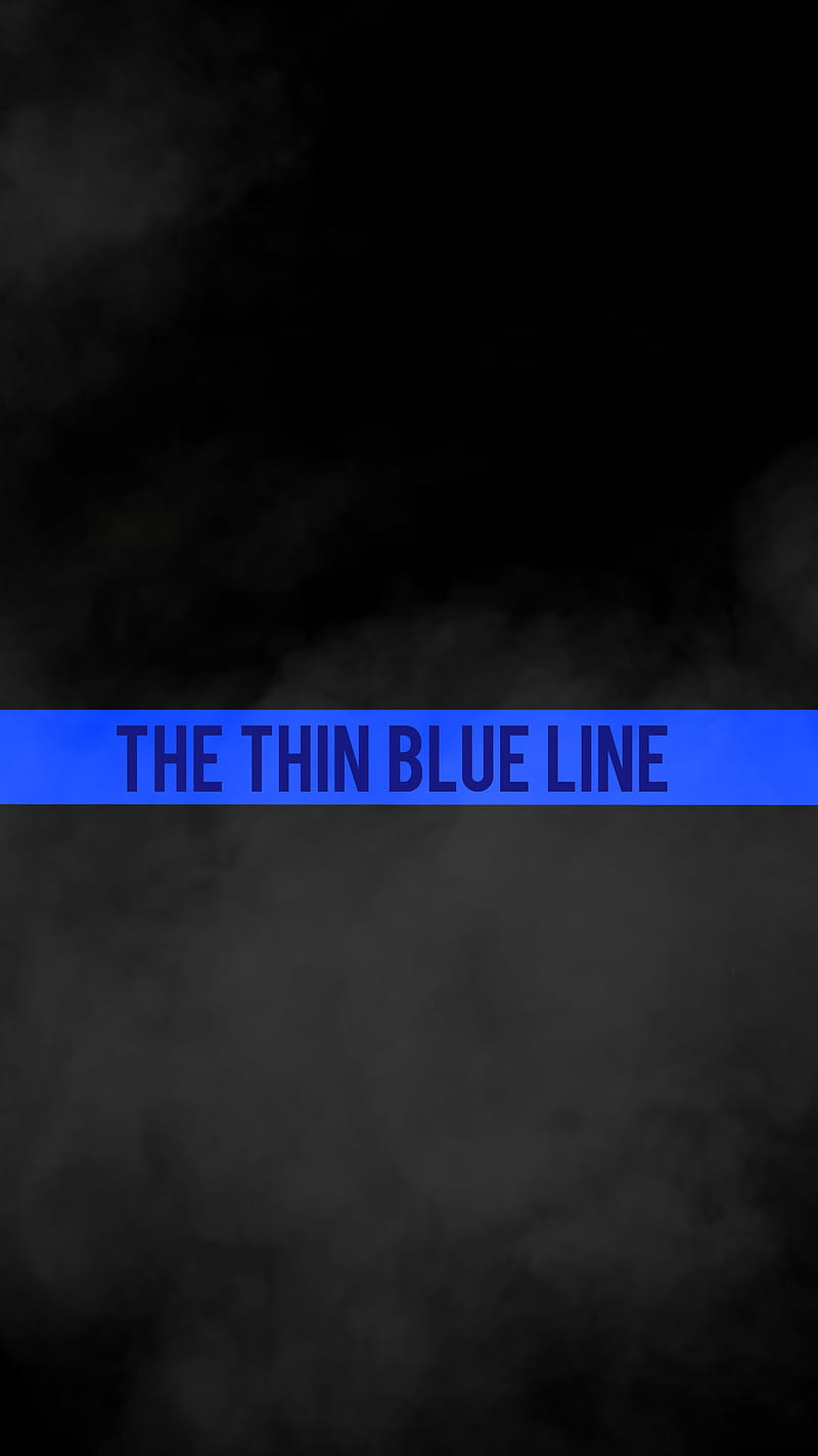 The thin blue line , la delgada linea azul, policia, HD phone wallpaper