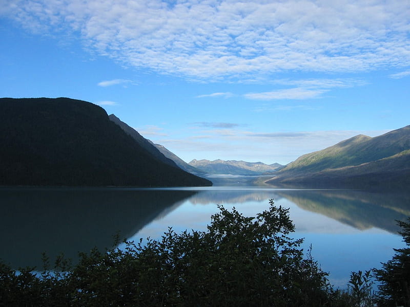 Alaska mountain and lake view, lakes, alaska, mountains, anchorage, rivers, HD wallpaper