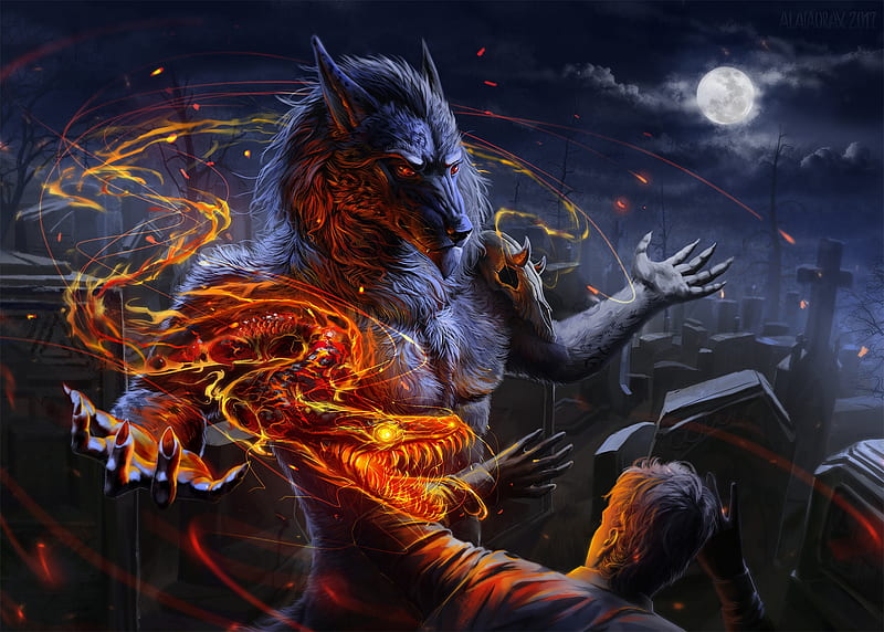 Dark, Werewolf, HD wallpaper