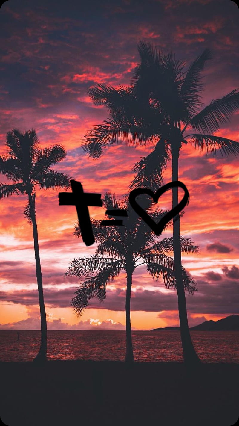 Jesus love you, jesus cruz corazon, HD mobile wallpaper