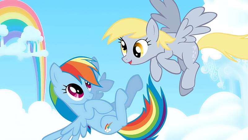 Rainbow and Derpy, My Little Pony, Friendship is Magic, Rainbow Dash, Derpy, HD wallpaper