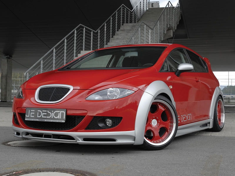 Download wallpapers Seat Leon, tuning, stance, parking, tunned