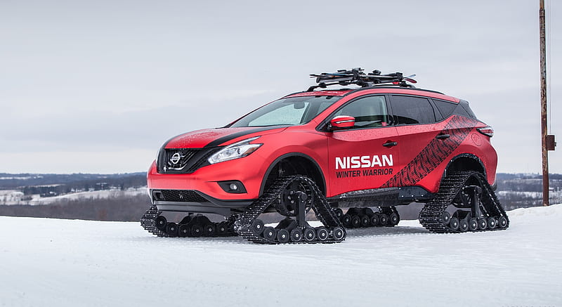 2016 Nissan Rogue Winter Warrior Concept on Tracks in Snow , car, HD wallpaper