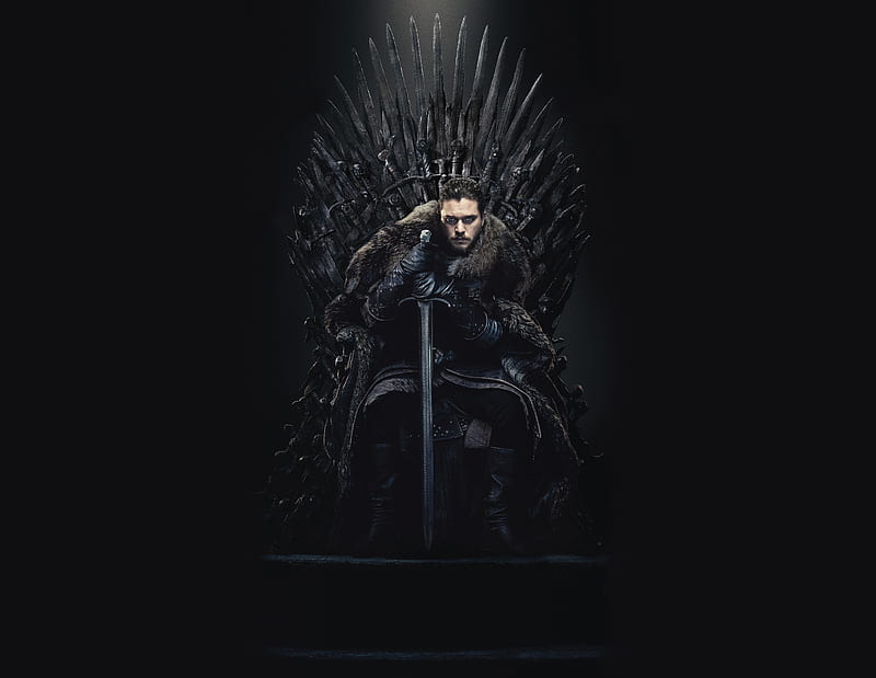 Jon Snow in The Iron Throne, HD wallpaper