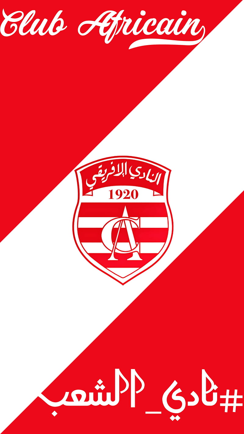 Club Africain, ca, tunisia, est, rouge, blanch, red, white, football, HD phone wallpaper