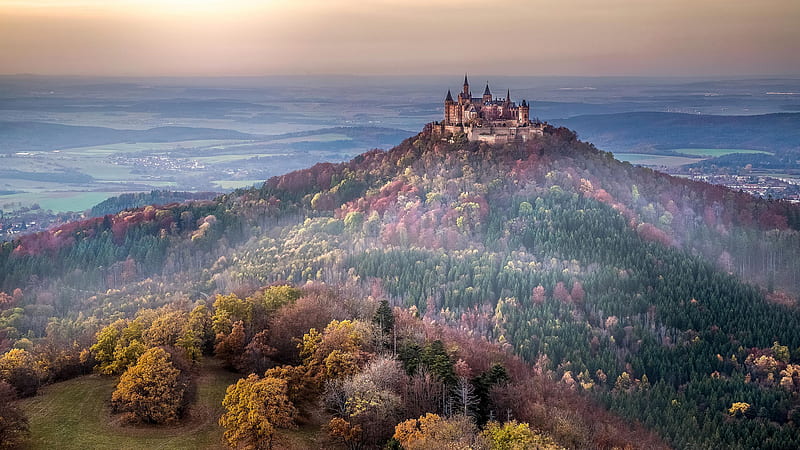 Baden Wurttemberg Castle Germany Landscape Hohenzollern Travel, HD wallpaper