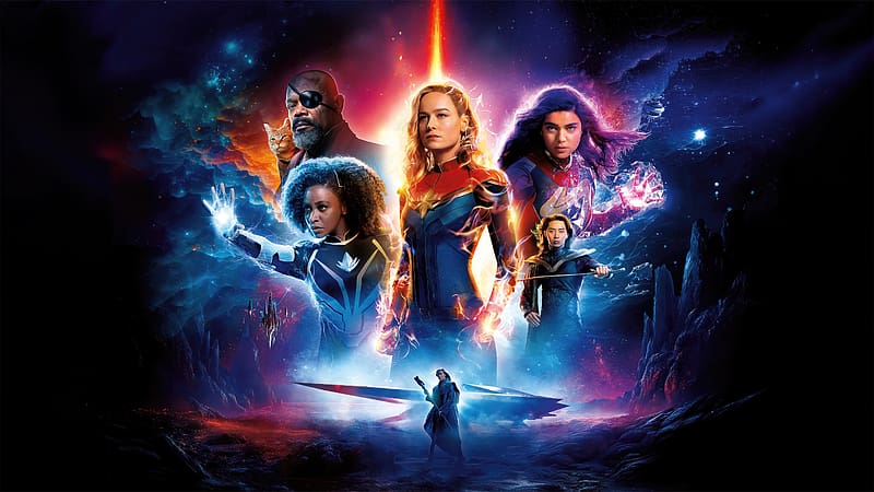 The Marvels , the-marvels, ms-marvel, kamala-khan, monica-rambeau, 2023-movies, movies, superheroes, artist, artwork, digital-art, HD wallpaper
