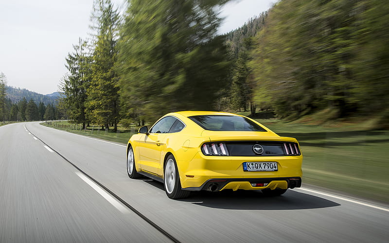 2015 Ford Mustang GT, 6th Gen, Coupe, V8, car, HD wallpaper