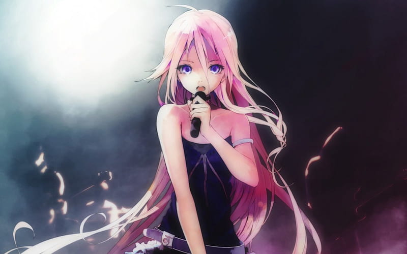 Vocaloid, Pretty, Anime, Singing, Manga, bonito, Happy, Gorgeous, Sweet, Pink Hair, Fun, Vocaloid IA, Awesome, Long Hair, Emotional, Playful, Lovely, Blue Eyes, IA, Amazing, Plait, Cute, Braid, Anime Girl, HD wallpaper