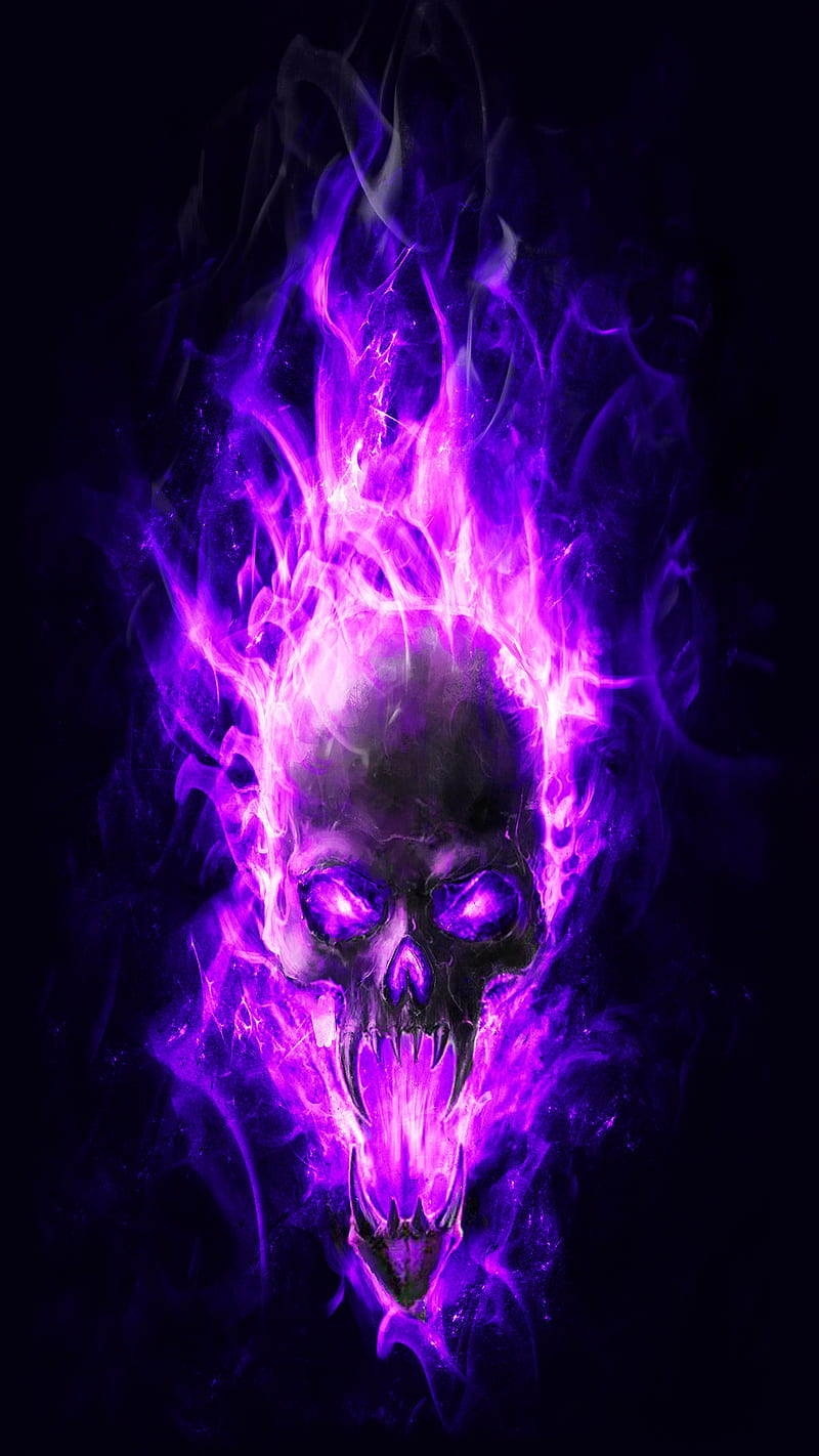 Fire Skull, Ghost Rider Skull, HD phone wallpaper | Peakpx