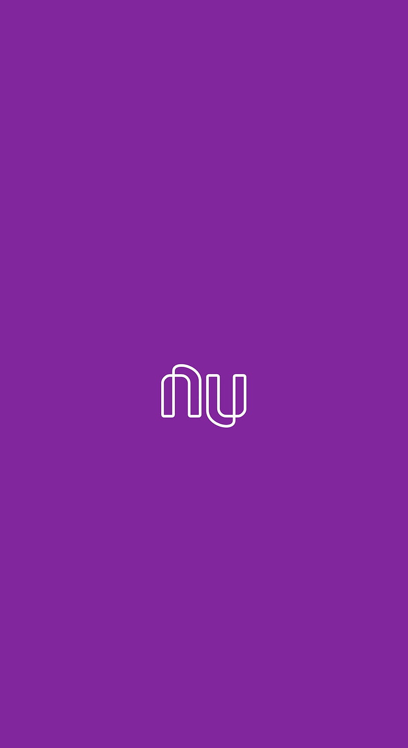 Nubank, bank, brazil, colors, dark, logos, nu, purple, solid, violet, HD phone wallpaper