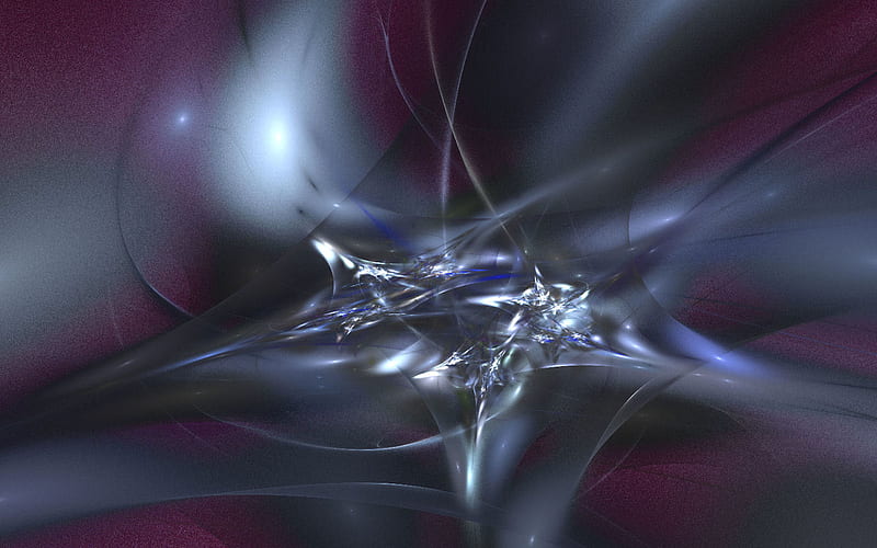 Silvery, 3d, abstract, HD wallpaper