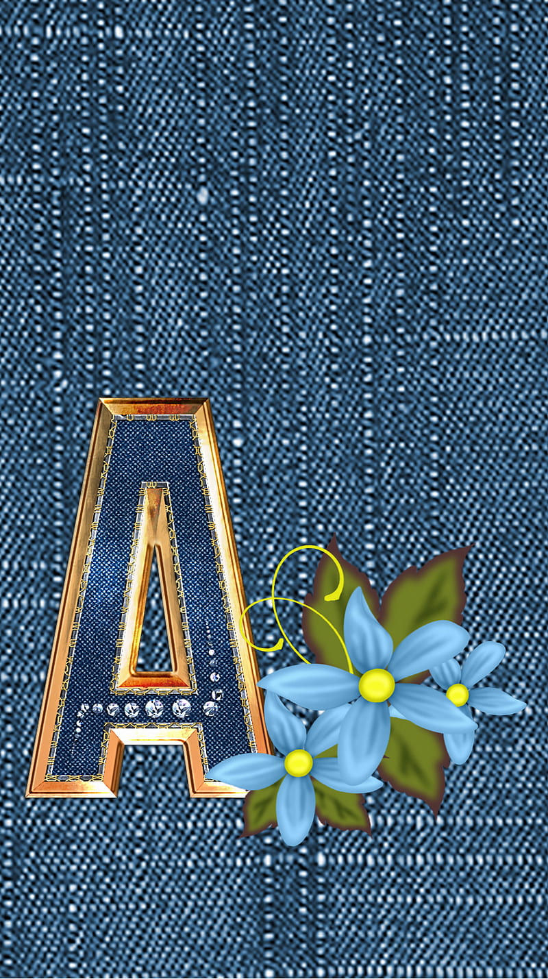 Letter A, alphabet, jeans, logo, HD phone wallpaper