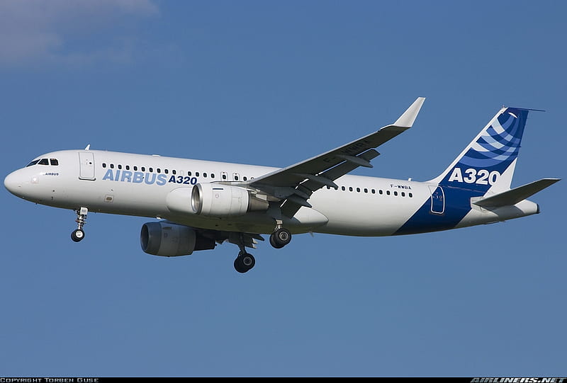 Airbus A320, aircraft, commercial jet, airliner, airbus, HD wallpaper