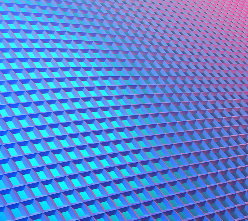 Grid, blue, pink, squares, HD wallpaper