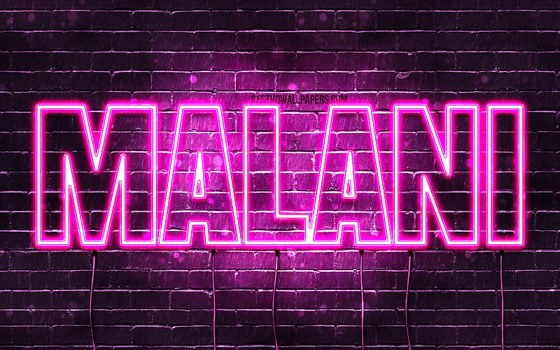 Malani with names, female names, Malani name, purple neon lights, Happy ...