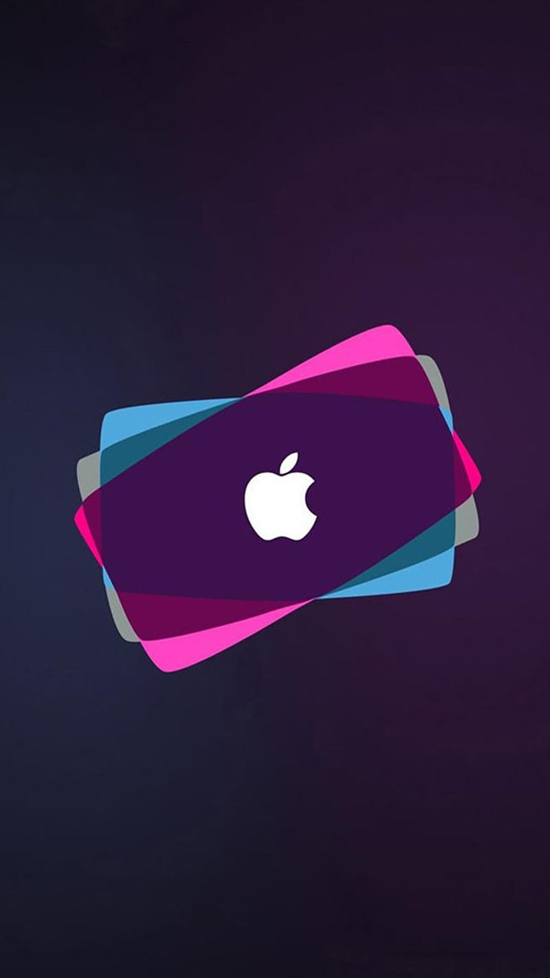 iPhone 6, apple, blue, colors, iphone, logo, pink, purple, HD phone wallpaper