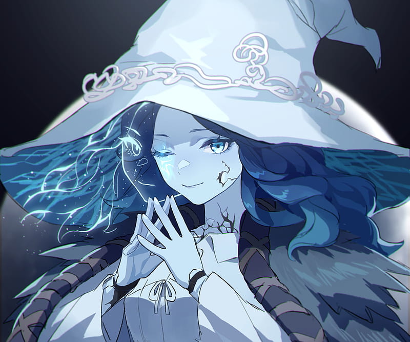 Wallpaper Ranni The Witch, Elden Ring, Anime Style, Boss, Blue