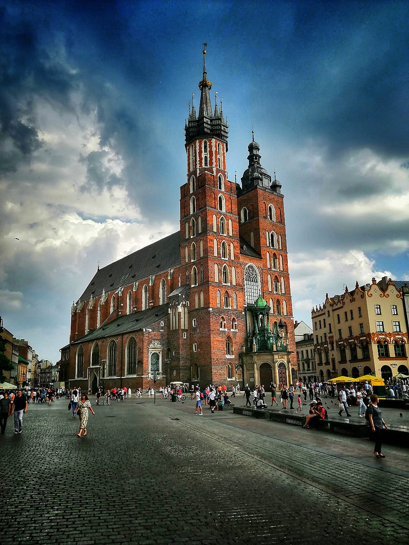 Cracow Square , cracovia, cracow, krakau, main square, HD phone wallpaper